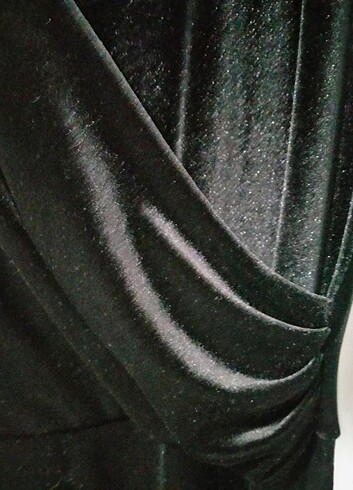 38 Beden siyah Renk Parks kadife elbise 
