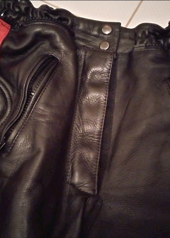Motorcu Pantolonu %100 Gerçek Deri.Korumalı - Görsel 4