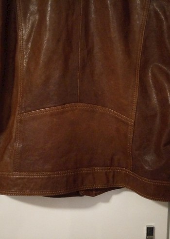 Motorcu Vintage (Gerçek Deri ) Ceket Mont - Görsel 3