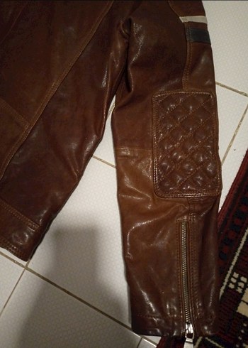 Motorcu Vintage (Gerçek Deri ) Ceket Mont - Görsel 6