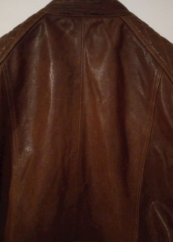 Motorcu Vintage (Gerçek Deri ) Ceket Mont - Görsel 4