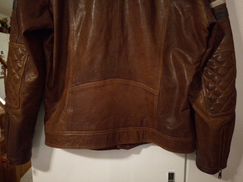 Motorcu Vintage (Gerçek Deri ) Ceket Mont - Görsel 3