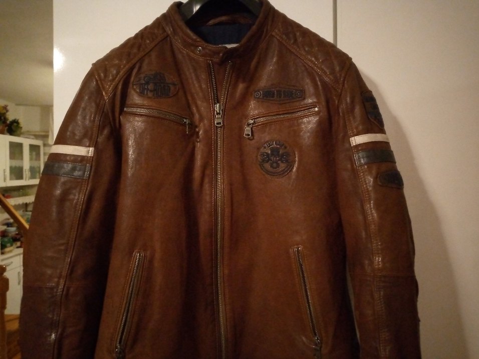 Motorcu Vintage (Gerçek Deri ) Ceket Mont - Görsel 2