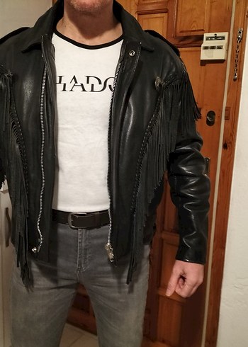 Motorcu Ceketi.%100 Buffalo Ağır Derisi Harleyci tarzı,püsküllü - Görsel 3