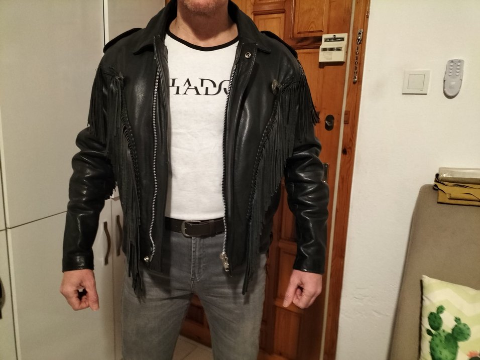 Motorcu Ceketi.%100 Buffalo Ağır Derisi Harleyci tarzı,püsküllü - Görsel 3