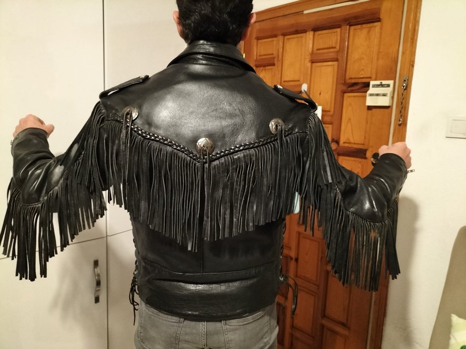Motorcu Ceketi.%100 Buffalo Ağır Derisi Harleyci tarzı,püsküllü - Görsel 2