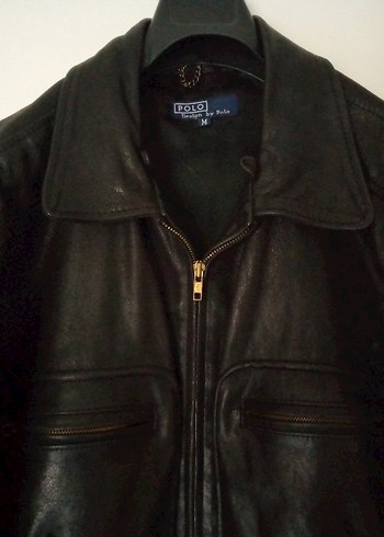 POLO R.L. %100 Sığır Deri Siyah Mont/Ceket - Görsel 3