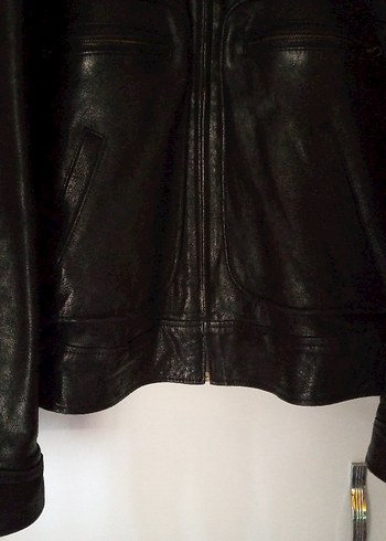 POLO R.L. %100 Sığır Deri Siyah Mont/Ceket - Görsel 2