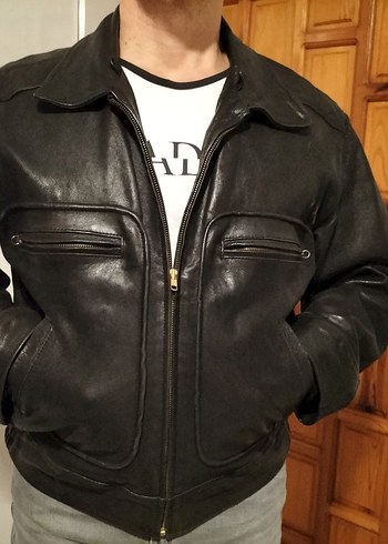 POLO R.L. %100 Sığır Deri Siyah Mont/Ceket - Görsel 7