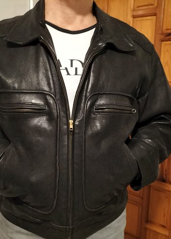 POLO R.L. %100 Sığır Deri Siyah Mont/Ceket - Görsel 6