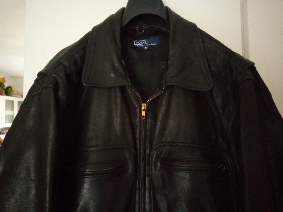 POLO R.L. %100 Sığır Deri Siyah Mont/Ceket - Görsel 3