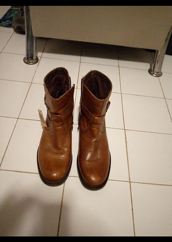 Harley Davidson %100 Gercek Deri Tokalı Biker Bot - Görsel 3