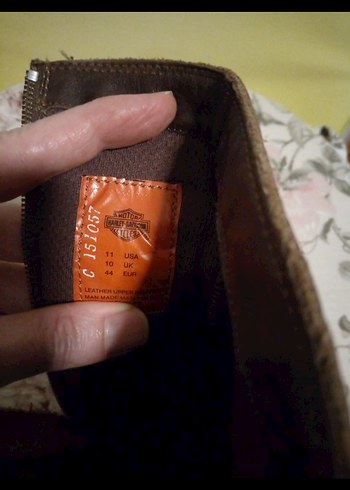 Harley Davidson %100 Gercek Deri Tokalı Biker Bot - Görsel 8