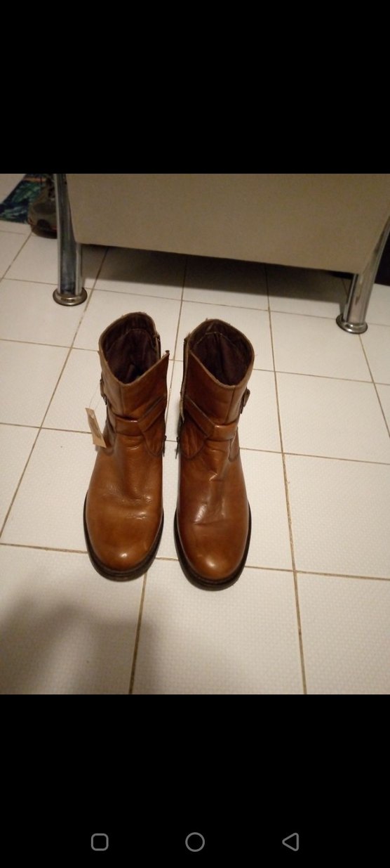 Harley Davidson %100 Gercek Deri Tokalı Biker Bot - Görsel 3