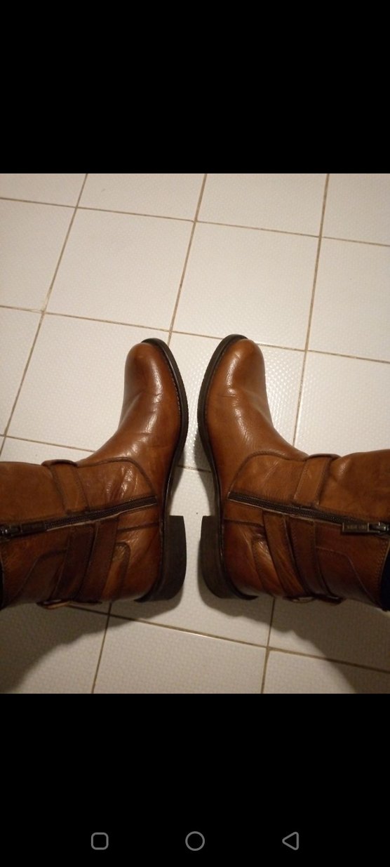 Harley Davidson %100 Gercek Deri Tokalı Biker Bot - Görsel 4