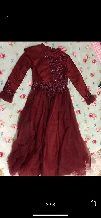 Armine Bordo elbise