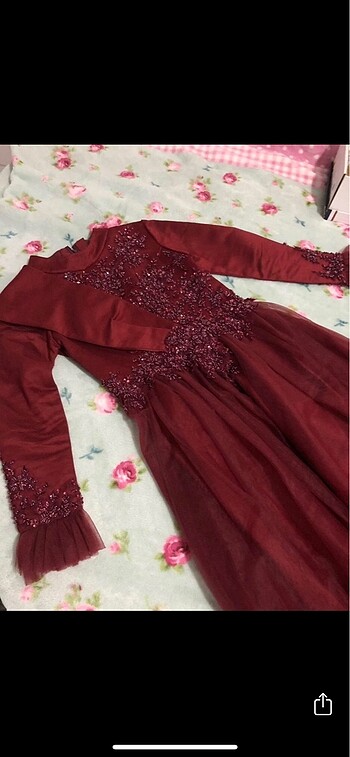 38 Beden Bordo elbise