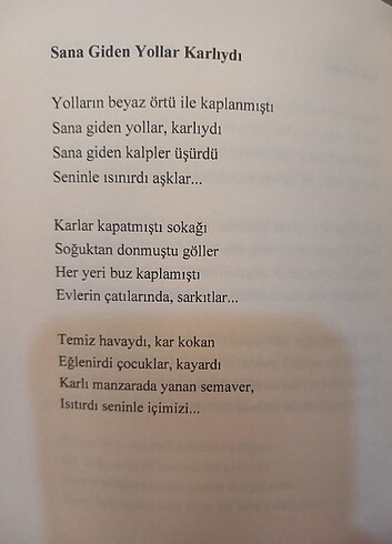  Anılar Sokağı şiir kitabım (imzalı)