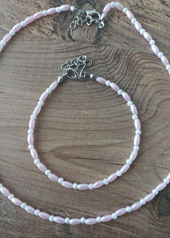 Zara Pembe Mini Boncuklu Bohem Kolye Seti