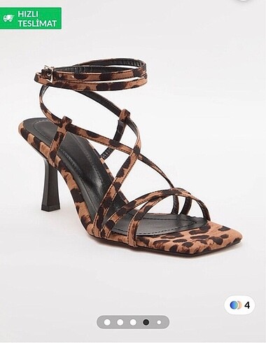 Zara Leopar Topuklu sandalet