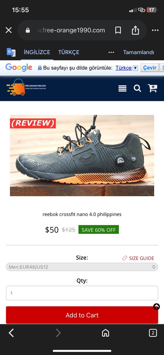 Reebok crosfit pump (yurdışı ürün) - Görsel 5