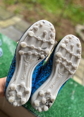 Yılan Desenli Mavi Erkek Futbol Ayakkabısı - Görsel 4