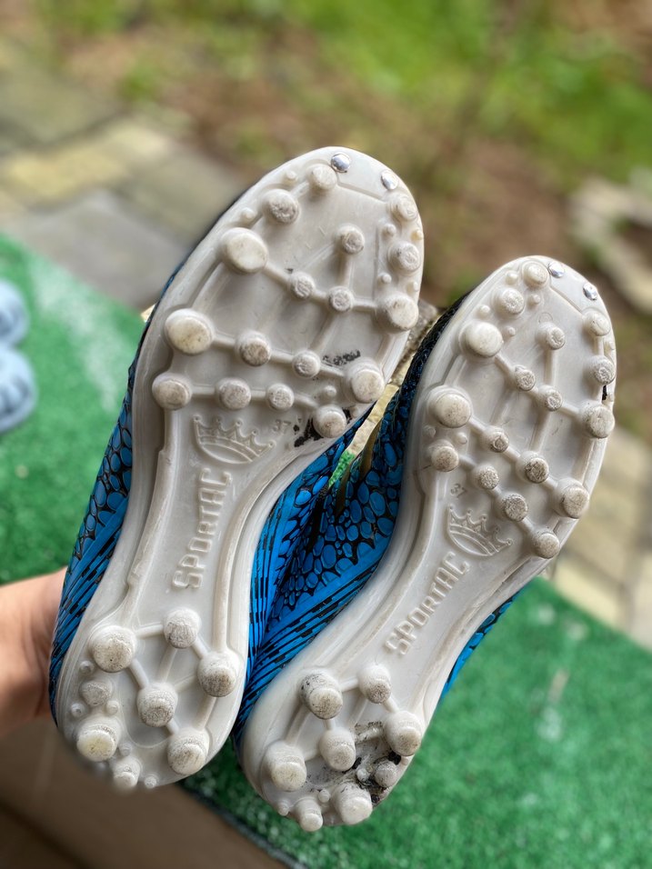 Yılan Desenli Mavi Erkek Futbol Ayakkabısı - Görsel 4