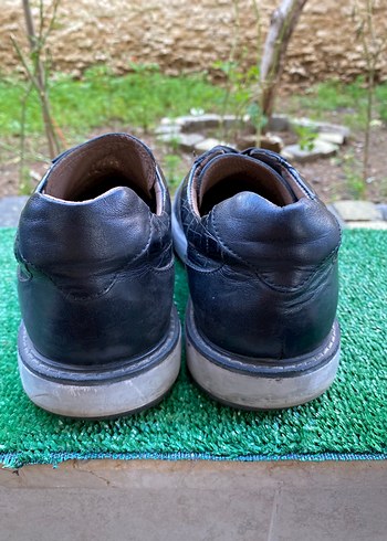 Orjinal deri Erkek Siyah Bağcıklı Sokak Stili Ayakkabı - Görsel 4