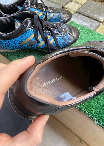 Orjinal deri Erkek Siyah Bağcıklı Sokak Stili Ayakkabı - Görsel 5