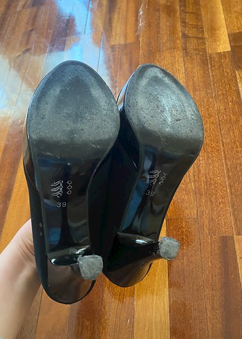 Kadın Siyah Platform Topuklu Süet Ayakkabı - Görsel 5