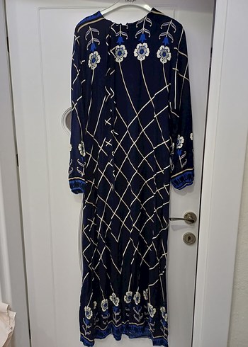 mavi uzun Elbise - Görsel 2