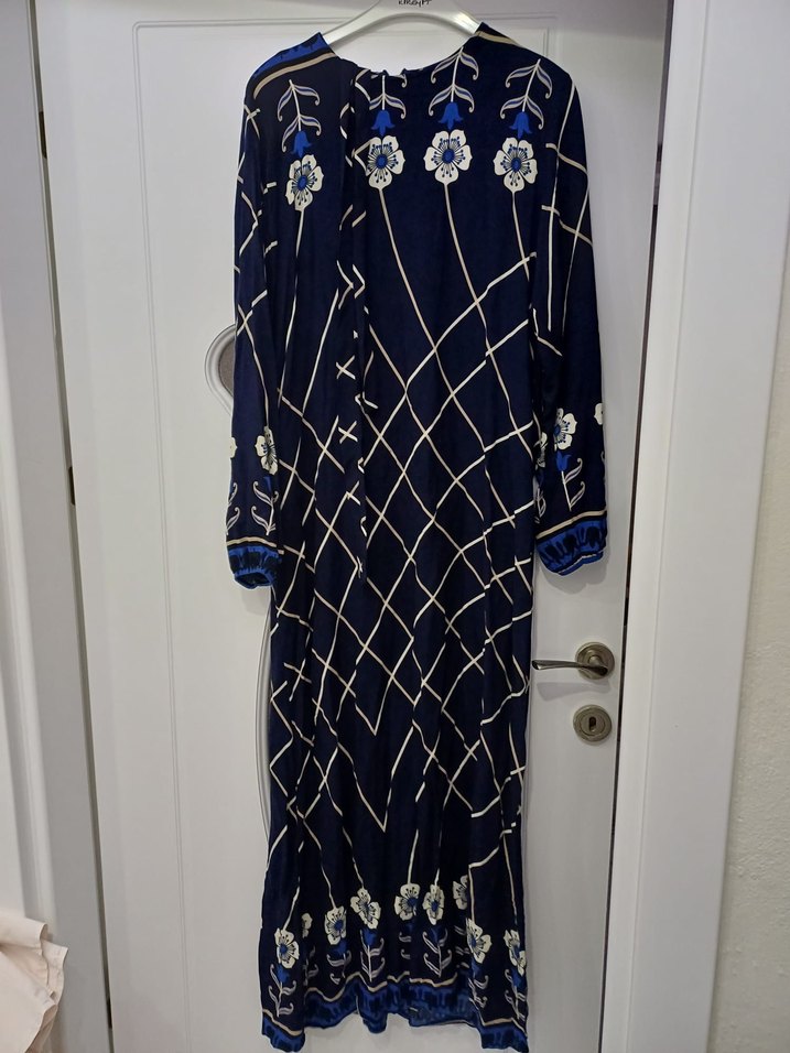 mavi uzun Elbise - Görsel 2