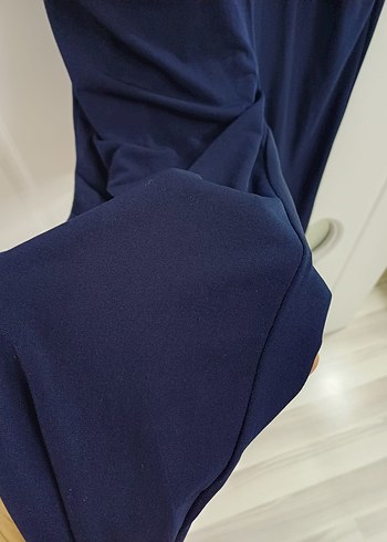 Koyu Mavi Fermuarlı Tulum - Görsel 5