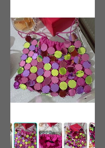 Derimod Canli Renkli Payetli Mini Canta