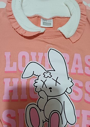 Dantel Detaylı Pembe Uzun Kollu Bebek Kız Takımı - Görsel 2