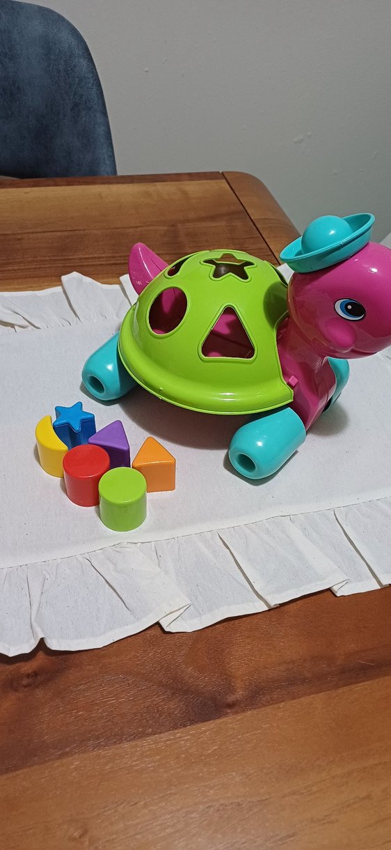 Renkli Kaplumbağa Şekil Eşleştirme Oyuncağı - Görsel 2