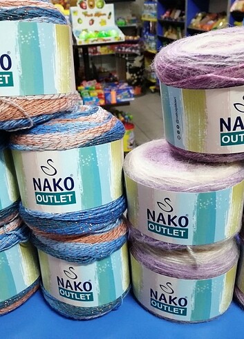 10 adet Nako Outlet ihraç fazlası örgü ipi 