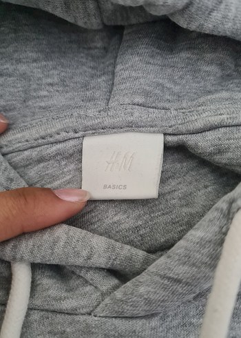 H&M Gri Basic Sweatshirt