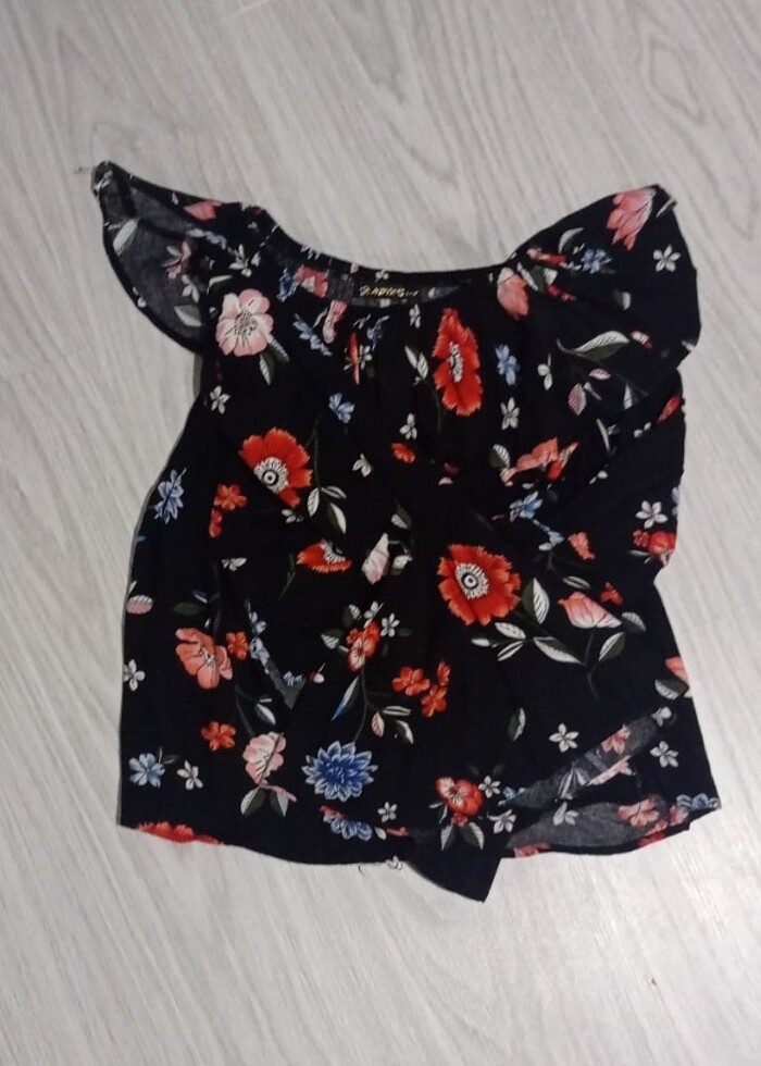 Çiçek desenli bluz - Görsel 2