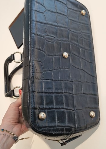 Beden siyah Renk matras Siyah Deri Kadın Çanta