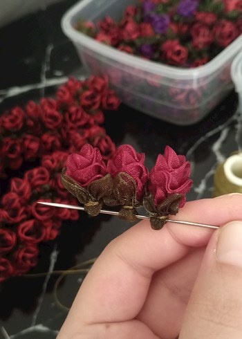 kurdele gül oyası - Görsel 2