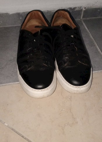 Deri Siyah Bağcıklı Erkek Spor Ayakkabı - Görsel 3