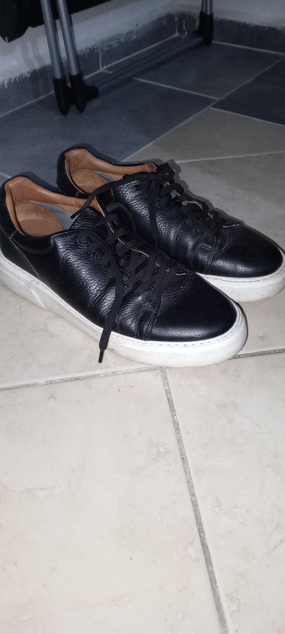 Deri Siyah Bağcıklı Erkek Spor Ayakkabı - Görsel 5