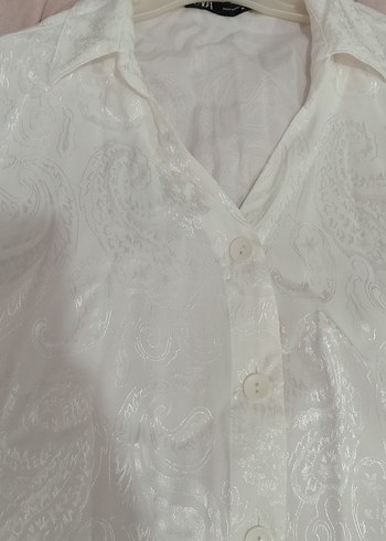 Kadın Beyaz Uzun Bol Kesim Kısa Kollu Sabahlık - Görsel 3