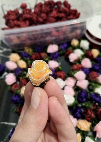 kurdele gül oyası - Görsel 3