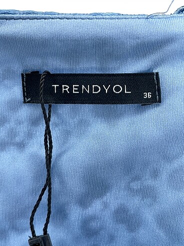 36 Beden mavi Renk Trendyol & Milla Kısa Elbise %70 İndirimli.