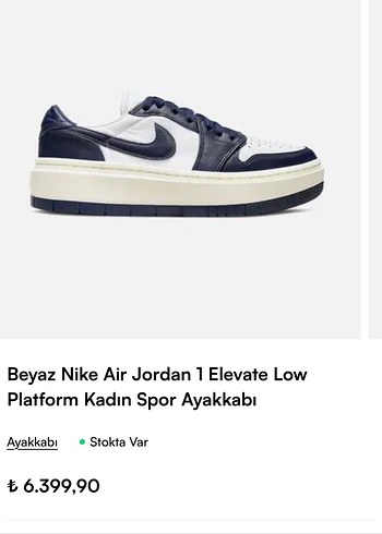Nike Air Jordan 1 Elevate Low Platform Kadın Spor Ayakkabı