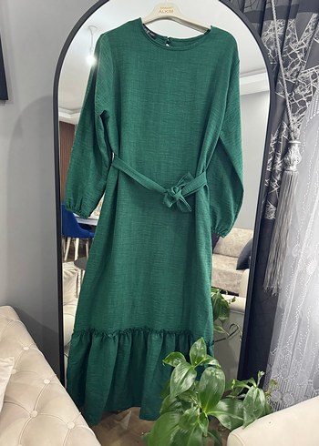 Yeşil Uzun  Elbise - Görsel 2