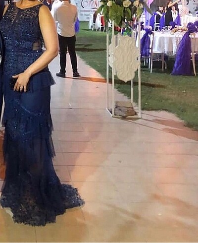 40 Beden lacivert Renk Gece elbisesi