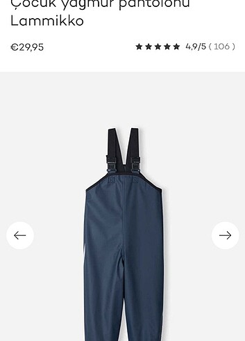 Çocuk Yağmur Pantolonu